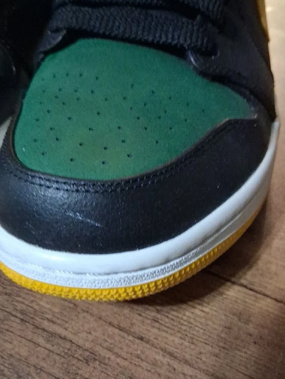 Jordan Low-Top Sneakers in Green, Black & Yellow